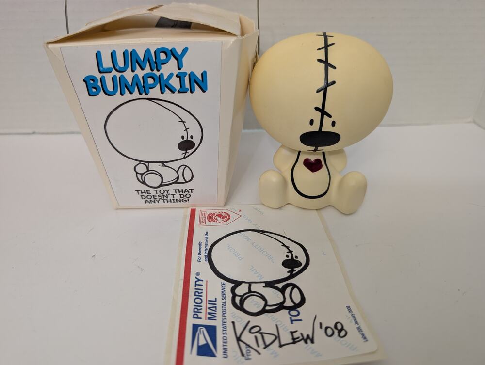 Lumpy Bumpkin Designer Vinyl Toy Kidlew 2008 Signed with Original Box